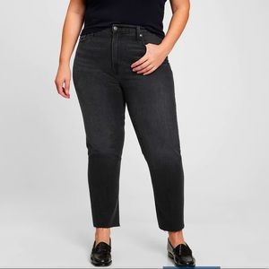 GAP Cheeky Straight High Rise Black Distressed Jeans 16R